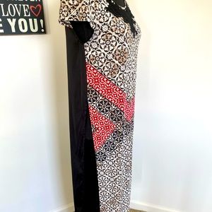 Bebe patterned tunic with slits